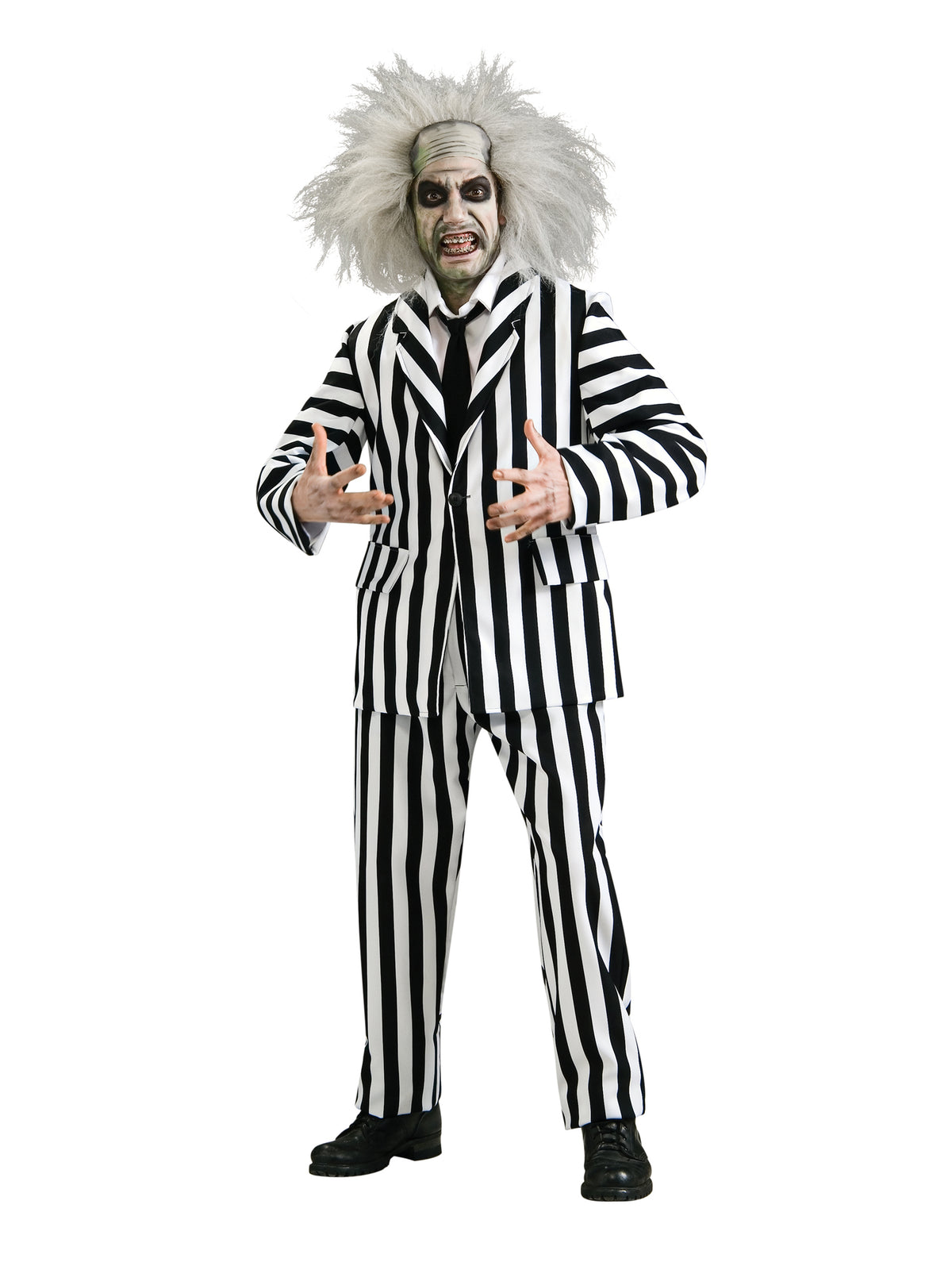 Rubies Beetlejuice Kostüm für Herren XL mit Jacke, Hemd, Hose und Perücke