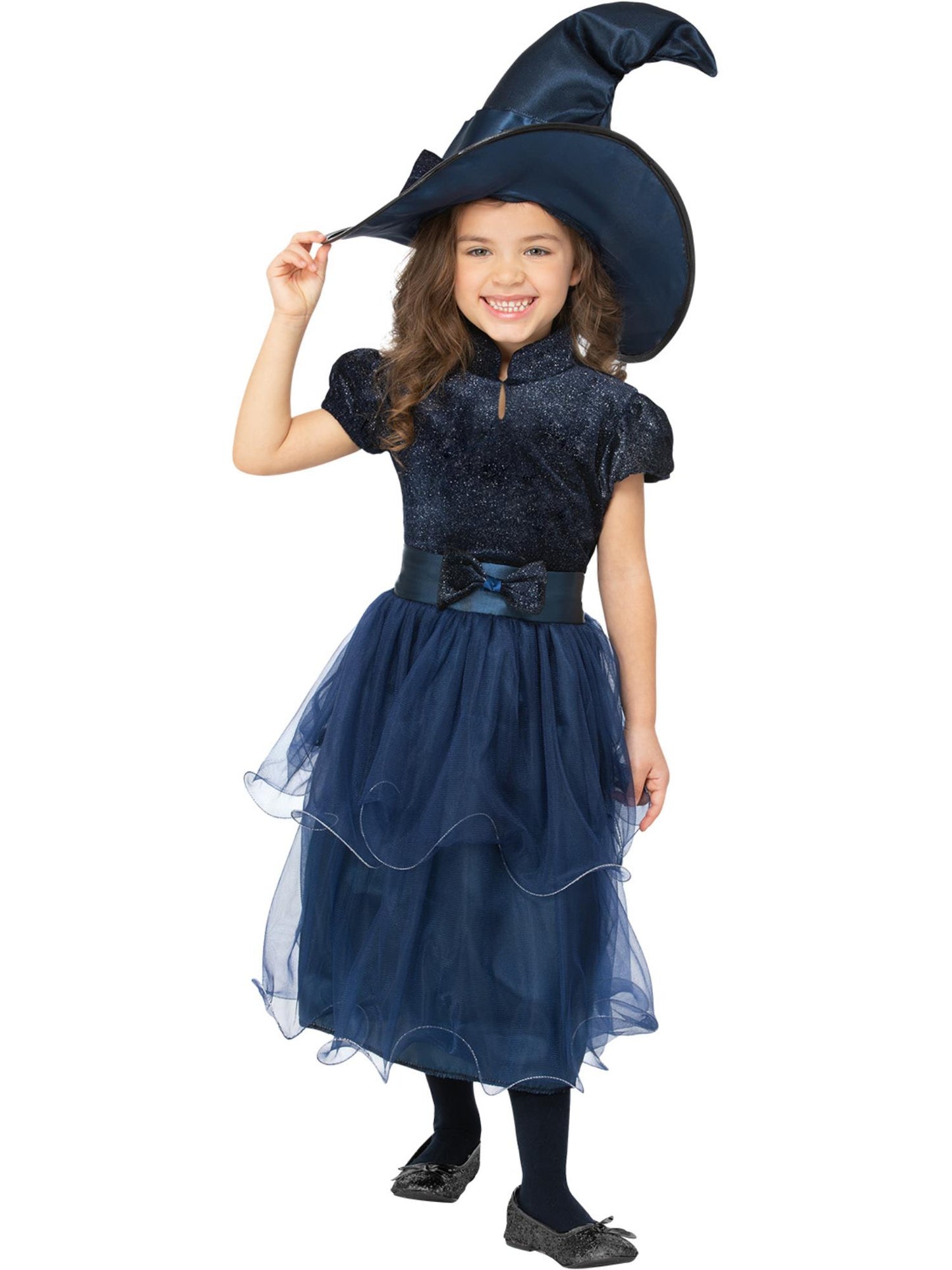 Smiffys Deluxe Midnight Witch Costume, Blue CS für Mädchen