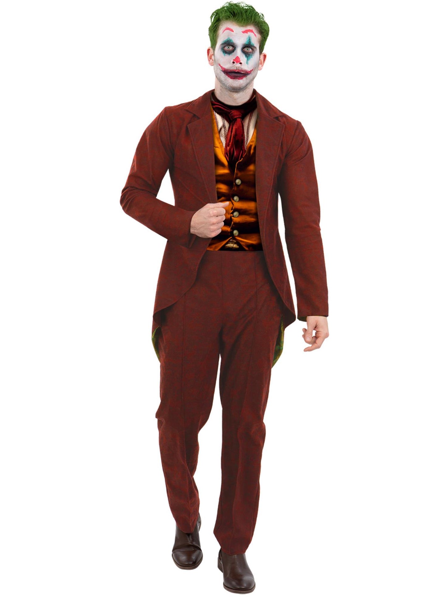 Smiffys Modern Trickster Clown-Kostüm für Herren in Grün – Produktansicht