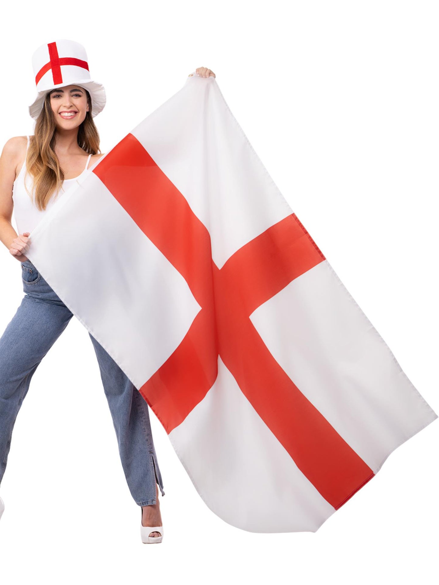 Smiffys England-Flagge aus Polyester, 152 x 91 cm – Produktansicht