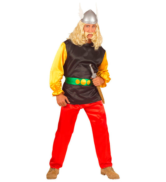 Gallier-Kostüm aus Oberteil, Hose und Gürtel für Fasnacht und Karneval