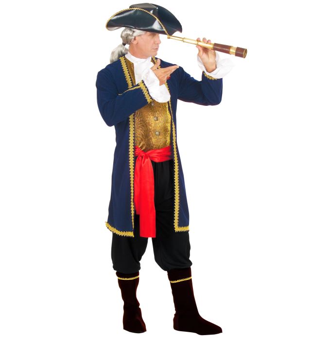 Piratenkostüm der 7 Meere mit Hut, Augenklappe und kompletter Ausstattung