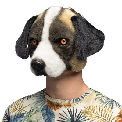 Boland Tiermaske Bernhardiner Plüsch Halbmaske – Hundemaske In Braun & Weich