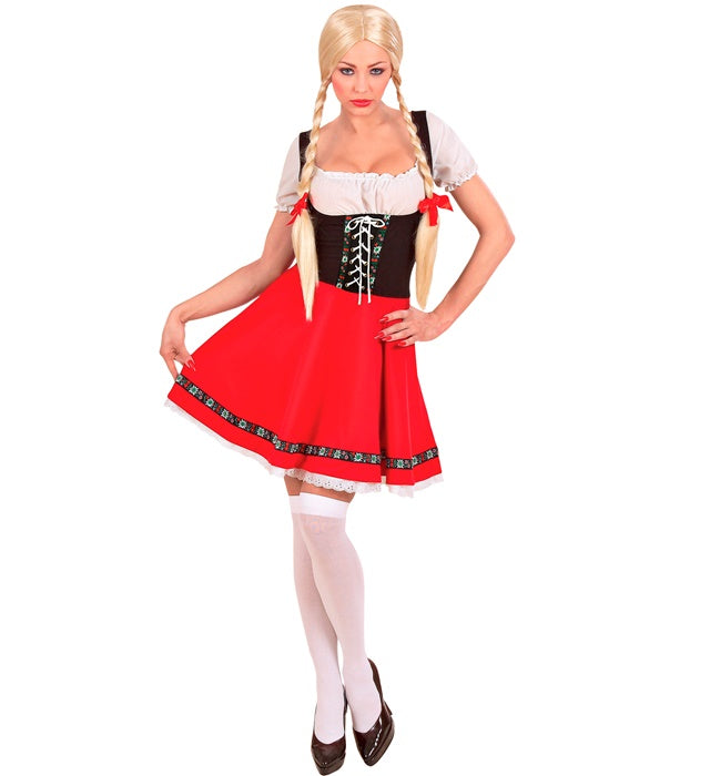 BAYERIN Dirndlkleid in traditionellem Design für Fasnacht und Karneval