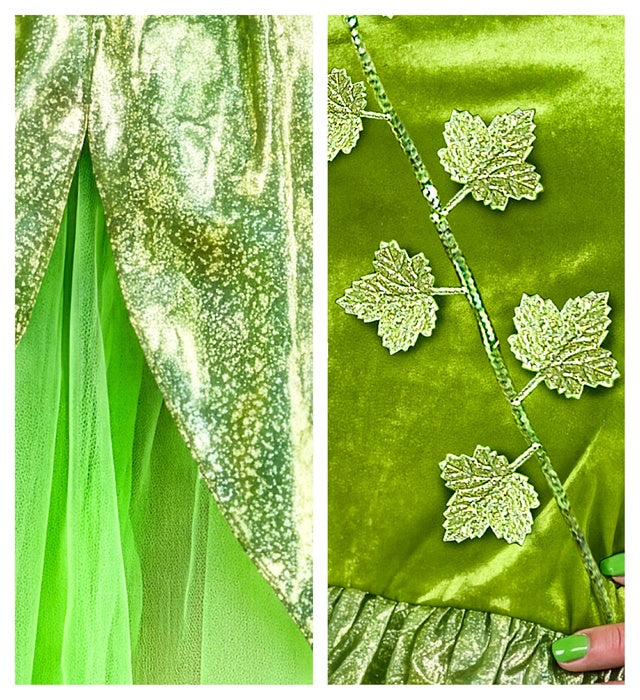 Fee-Kostüm mit Kleid und Flügeln für Fasnacht