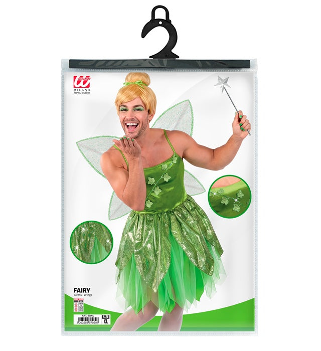 Fee-Kostüm mit Kleid und Flügeln für Fasnacht