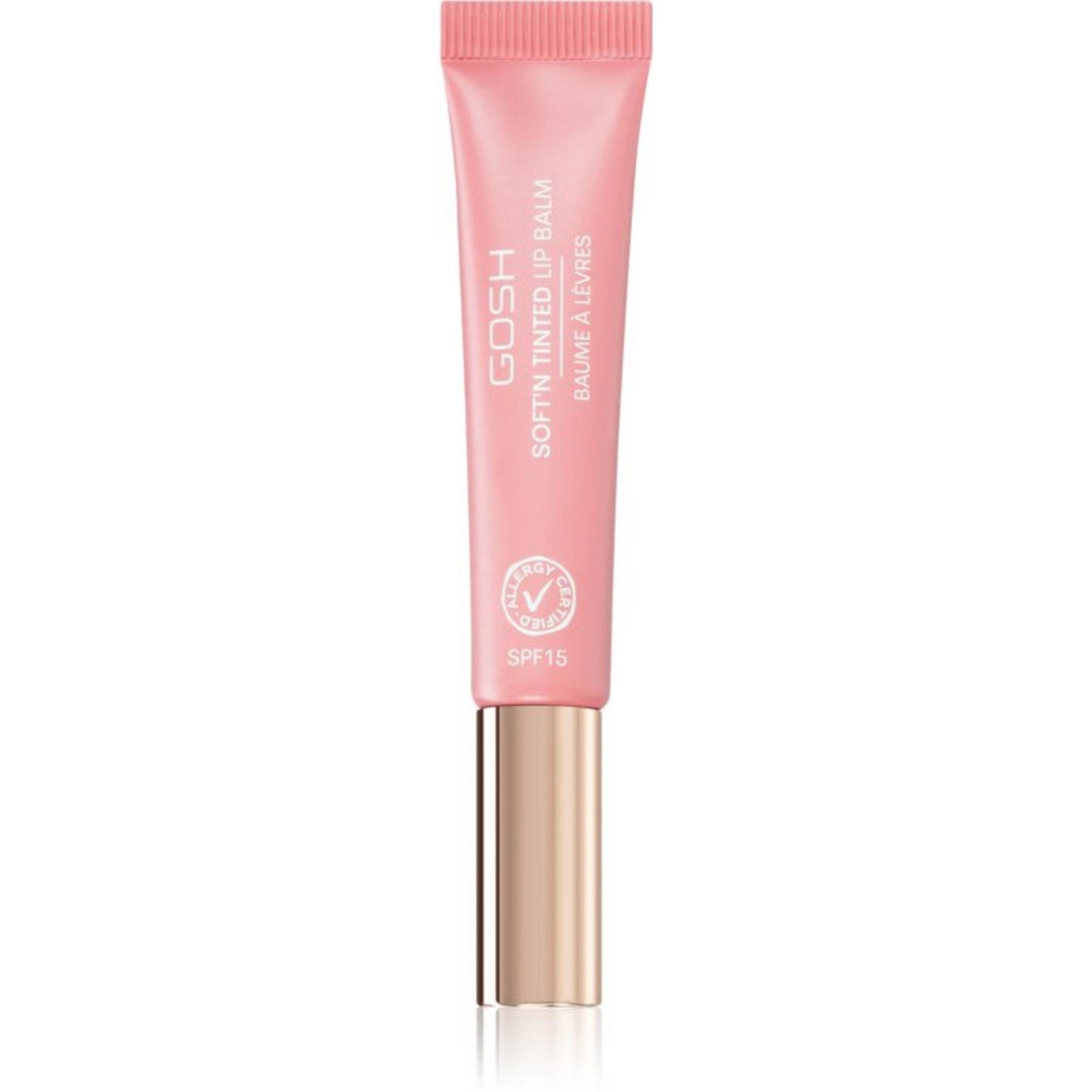 Gosh Gosh, Soft'n Clear, Vegan, Befeuchtet, Lippenbalsam, 001, Nackt, SPF 15, 8 ml Regular