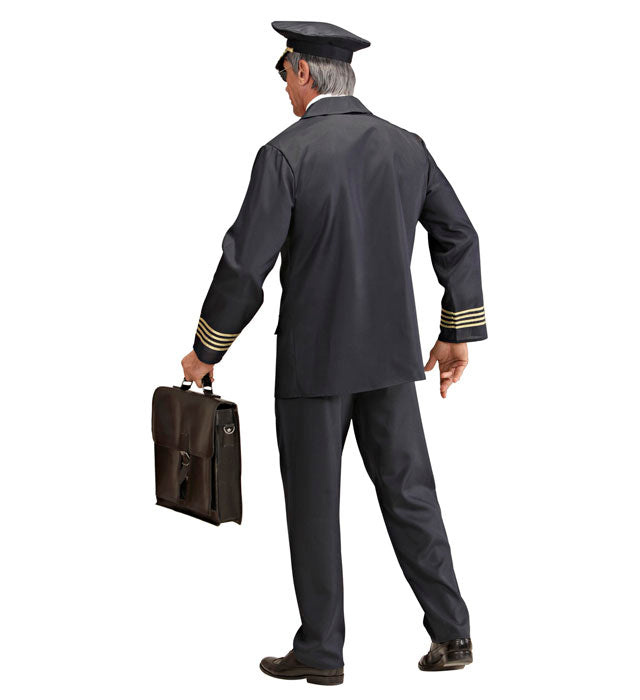 Pilot Kostüm Set mit Jacke, Hose und Mütze für Fasnacht
