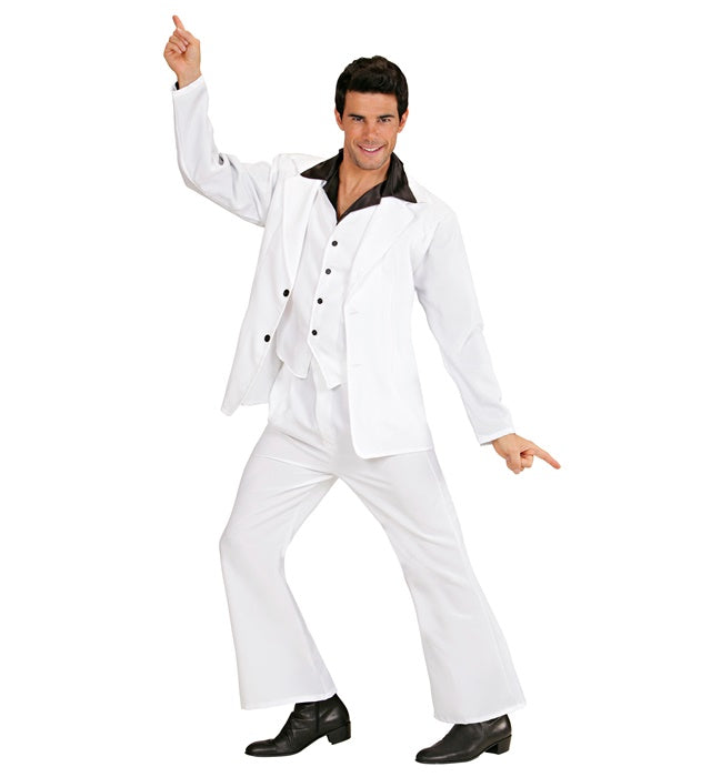 Disco Fever Kostümset mit Hemd, Weste, Jacke und Hose im 70er Jahre Stil