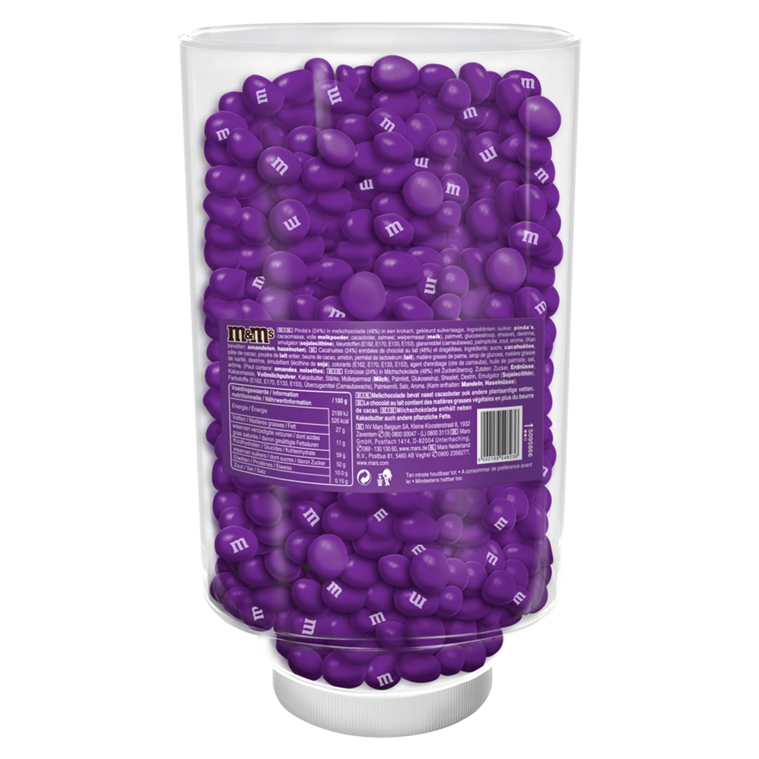 M&M´s Peanut Einfarbig Purple 1KG Schokolinsen in lila Zuckerhülle