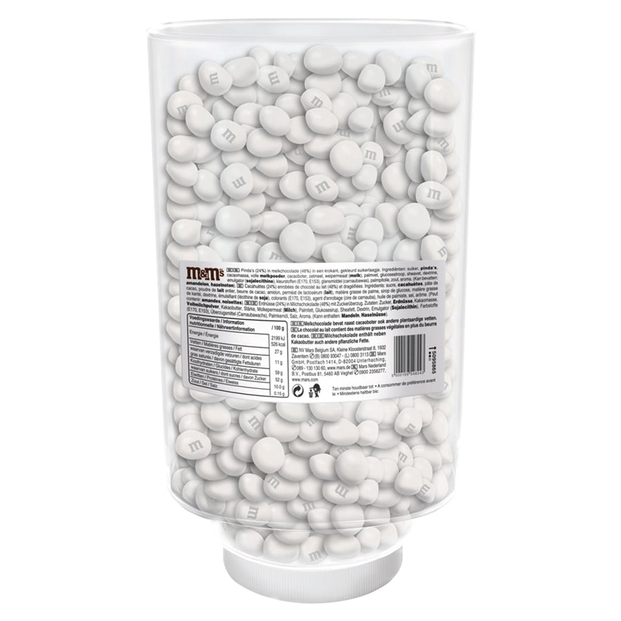 M&M´s Peanut einfarbig weiss Schokolinsen mit Erdnüssen 1 kg
