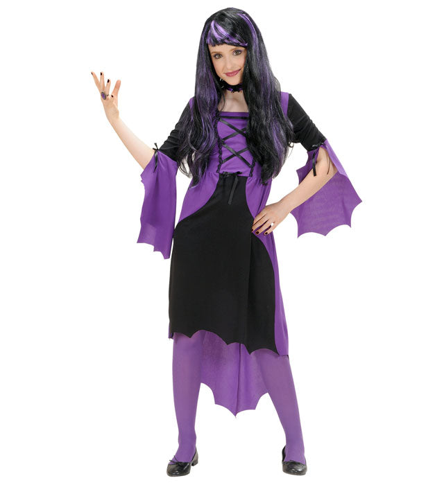 Vampirinnen-Kleid mit passendem Halsband für Fasnacht und Karneval