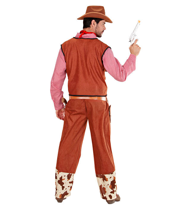 Cowboy-Kostüm bestehend aus Hemd, Weste, Hose, Gürtel und Bandana