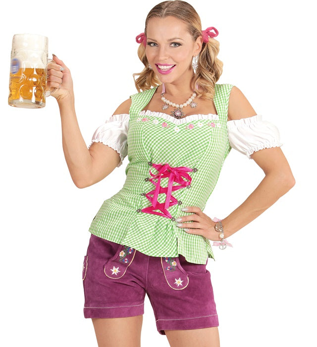 Weiße traditionelle BAYERIN Bluse für Fasnacht und Trachten