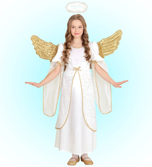 Elegantes weißes Engel-Kleid für Fasnacht und Karneval