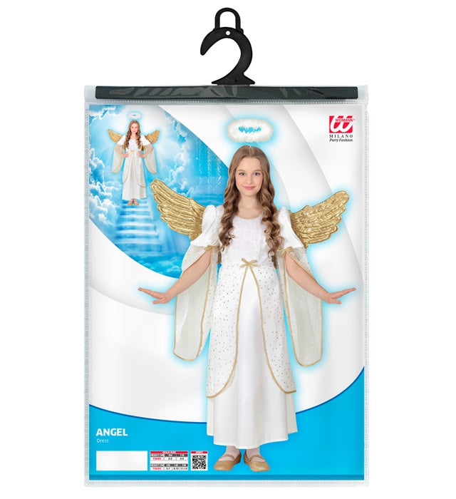 Elegantes weißes Engel-Kleid für Fasnacht und Karneval