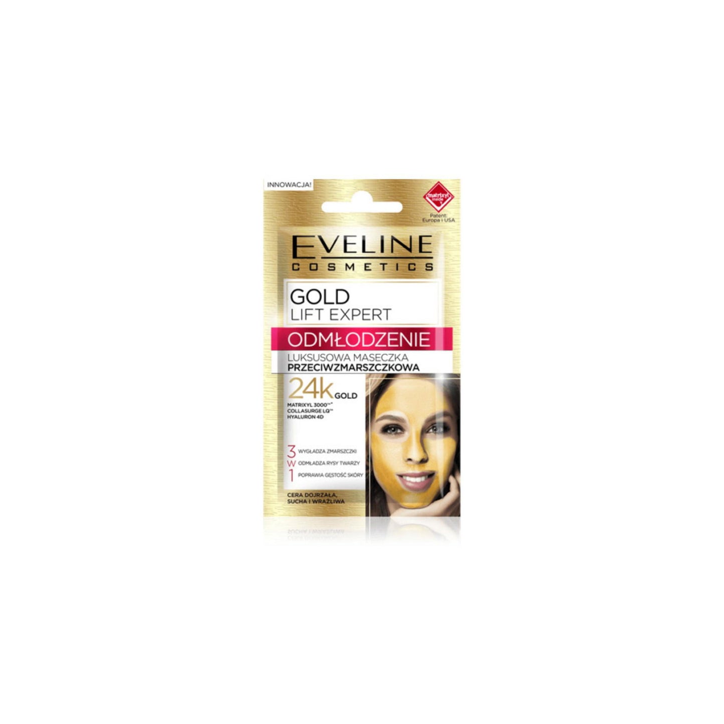 Eveline Cosmetics, Gold Lift Expert, Anti-Aging, Wöchentlich, Crememaske, Für das Gesicht, 7 ml