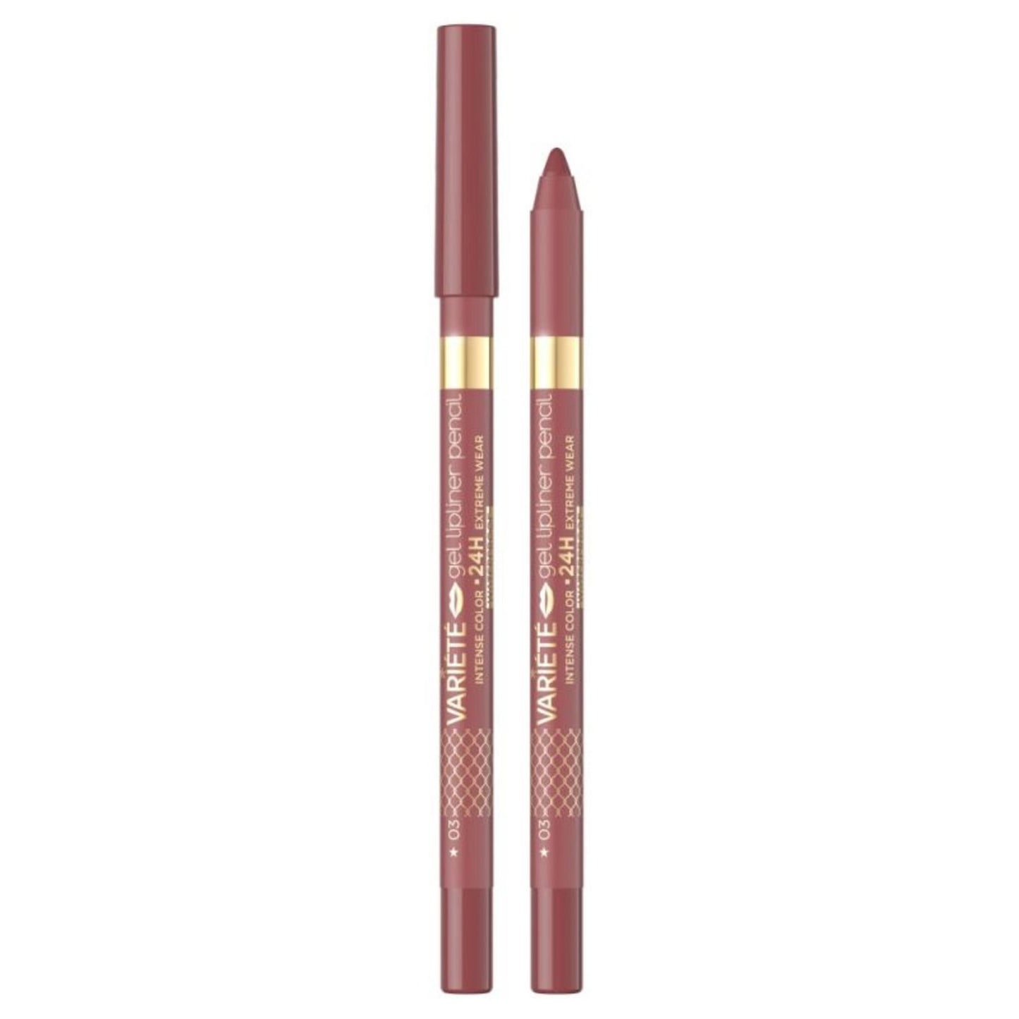 Eveline Cosmetics, Variete, Wasserdicht, Gel, Lipliner, 03, Staubige Rose, 1.3 g