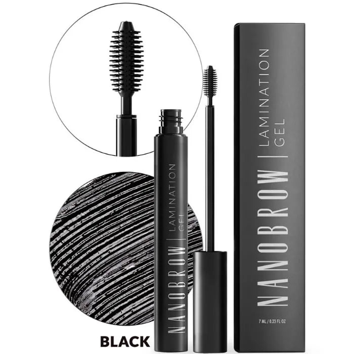 NANOBROW NANOBROW Lamination Gel Schwarz 7 ml Augenbrauen Gel zur Laminierung Kosmetik