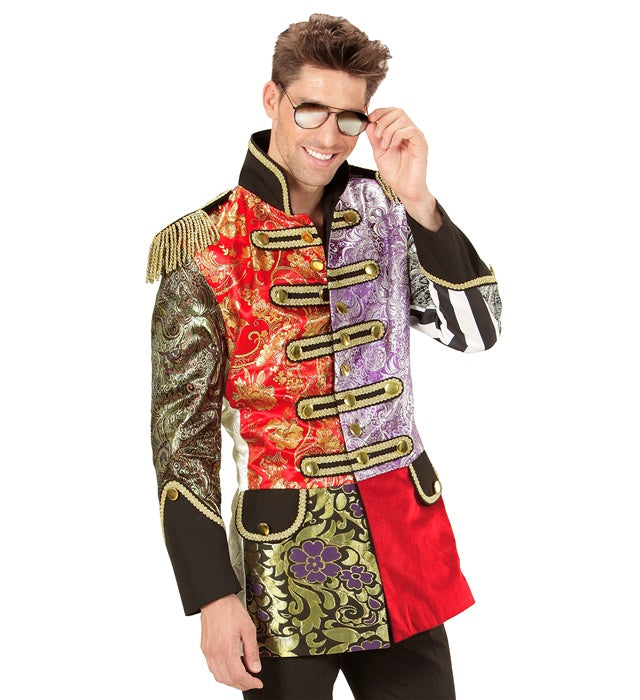 Herren Paradefrack aus Jacquard Patchwork Stoff in bunten Farben