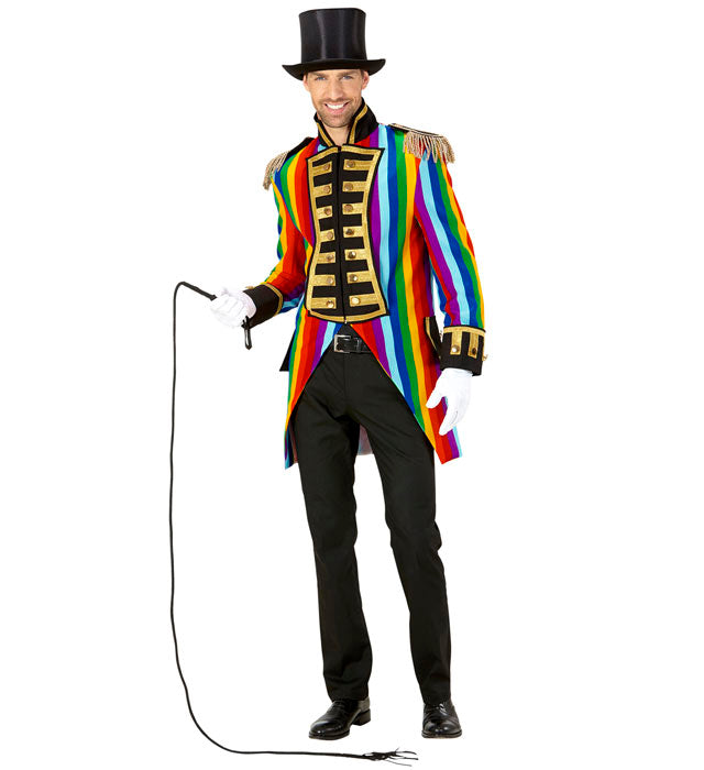 Herren Rainbow Paradefrack mit buntem Regenbogenmuster für Fasnacht