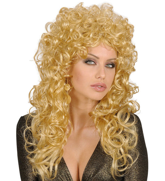 Blonde Perücke Attractive im schlichten Styling für Fasnacht und Karneval