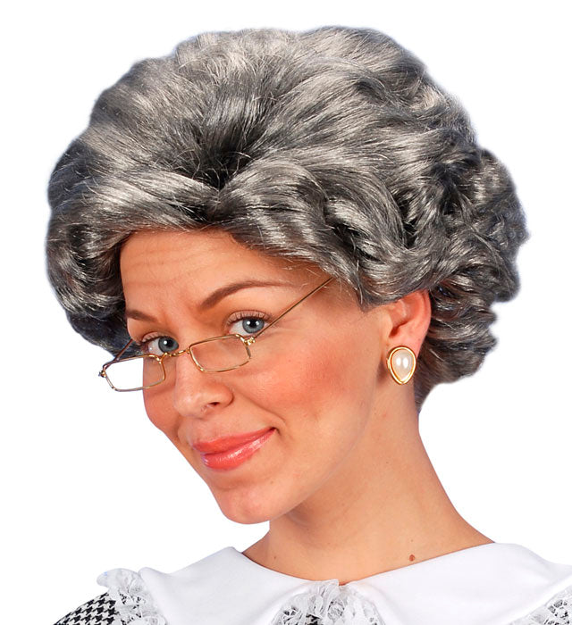 Agatha Perücke in auffälligem Design für Fasnacht und Karneval
