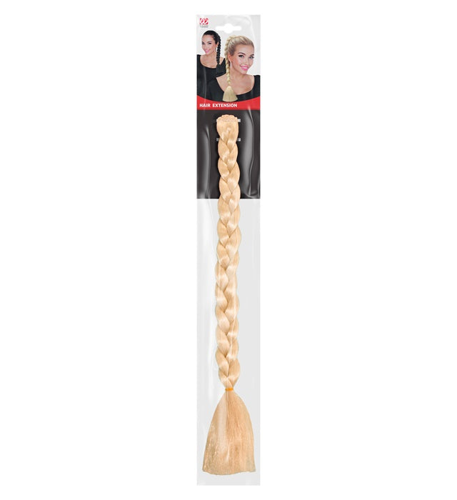Blonde Haarverlängerung Zopf Roberta als Kostümzubehör für Fasnacht