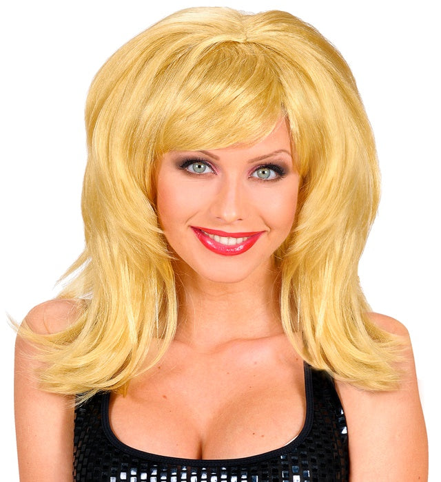 Blonde Flirty Perücke für Fasnacht und Karneval in natürlichem Look