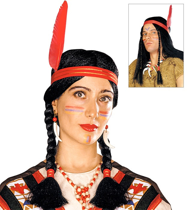 Indianer-Perücken in zwei verschiedenen Modellen für Fasnacht und Karneval