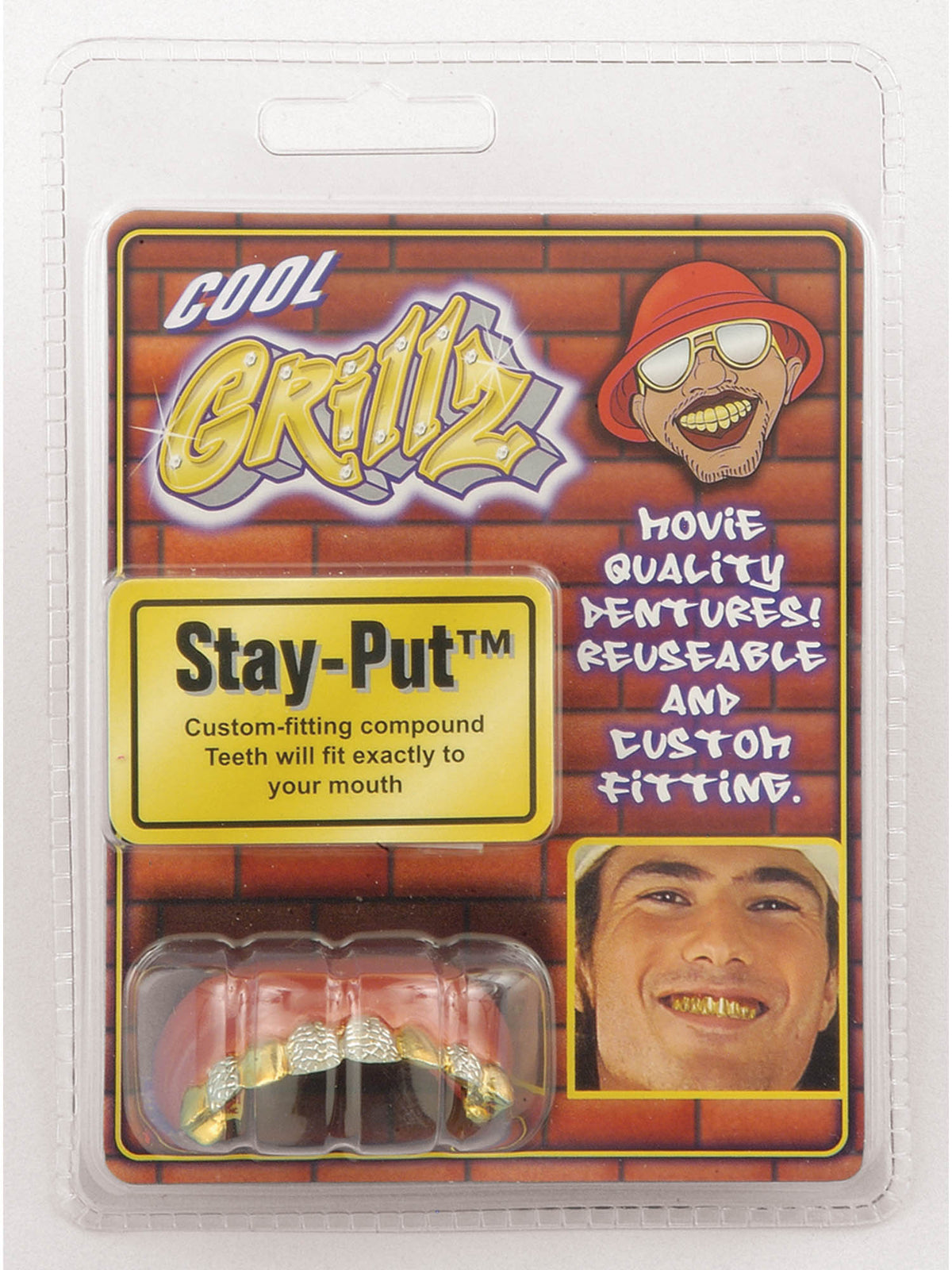 Rubies GRILLZ TEETH-GOLD&DIAMOND CUT Kostümzubehör