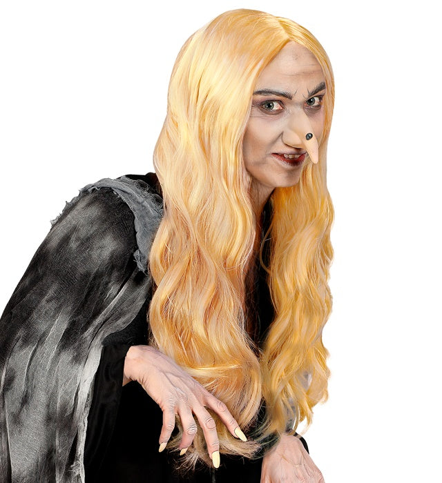 Blonde Perücke Morgana für Fasnacht und Halloween