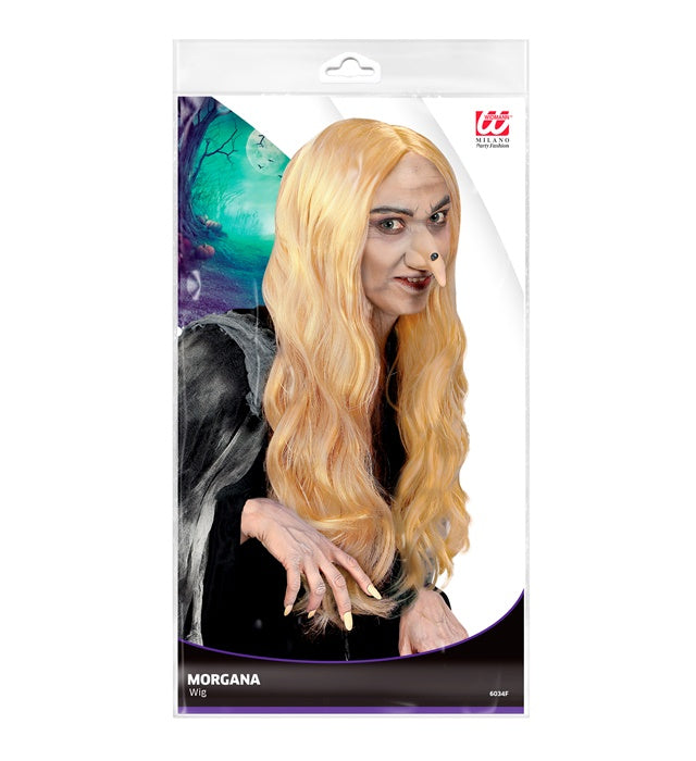 Blonde Perücke Morgana für Fasnacht und Halloween