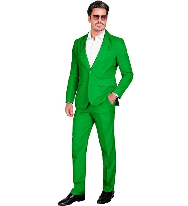 Grüner Party Fashion Anzug bestehend aus Jackett und Hose für Fasnacht