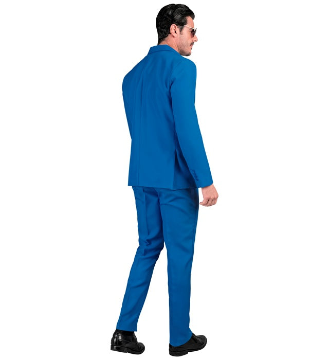 Blauer Party Fashion Anzug bestehend aus Jackett und Hose für Fasnacht und Mottopartys