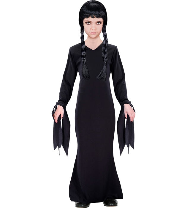 Dunkles Mädchen Kostümkleid für Fasnacht und Mottoparty