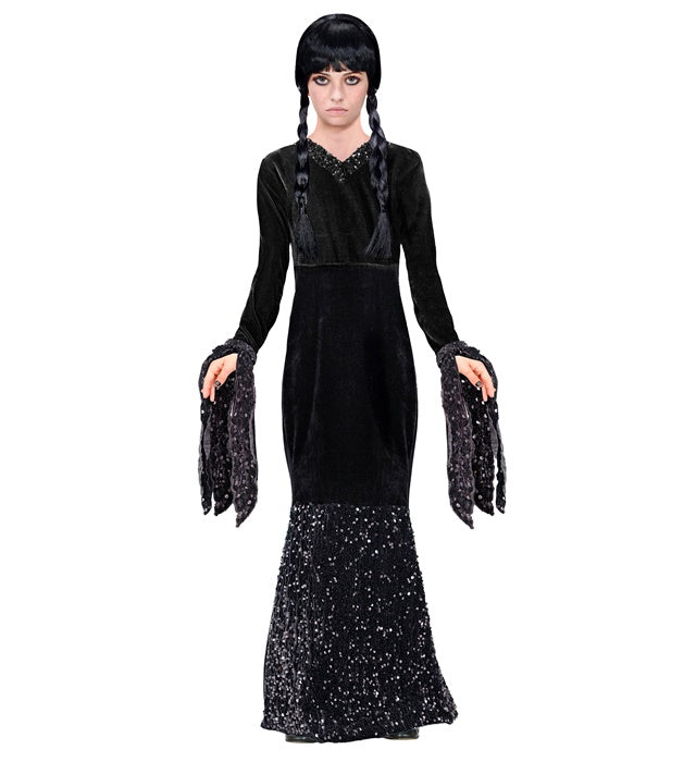 Dunkles Gothic Dark Girl Kleid für Fasnacht und Mottoparty