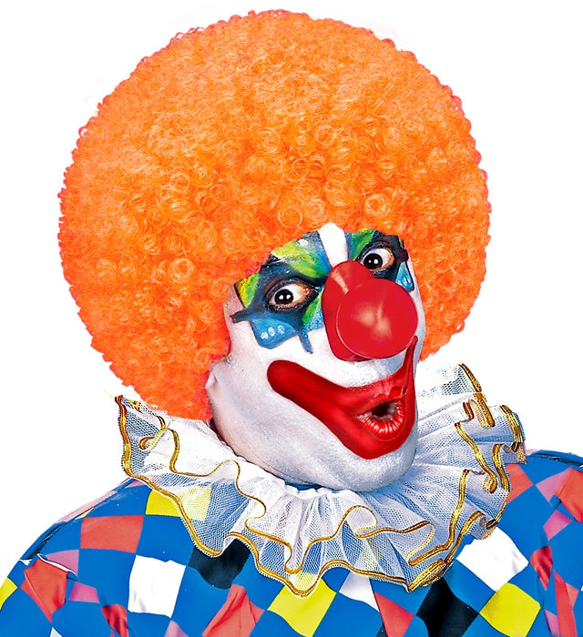 Lockige Perücke in bunten Farben für Fasnacht und Karneval