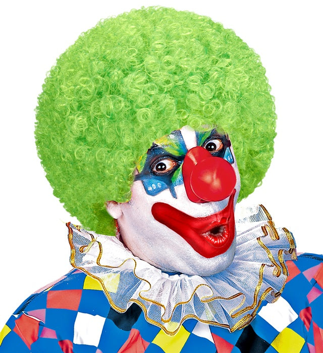 Lockige Perücke in bunten Farben für Fasnacht und Karneval
