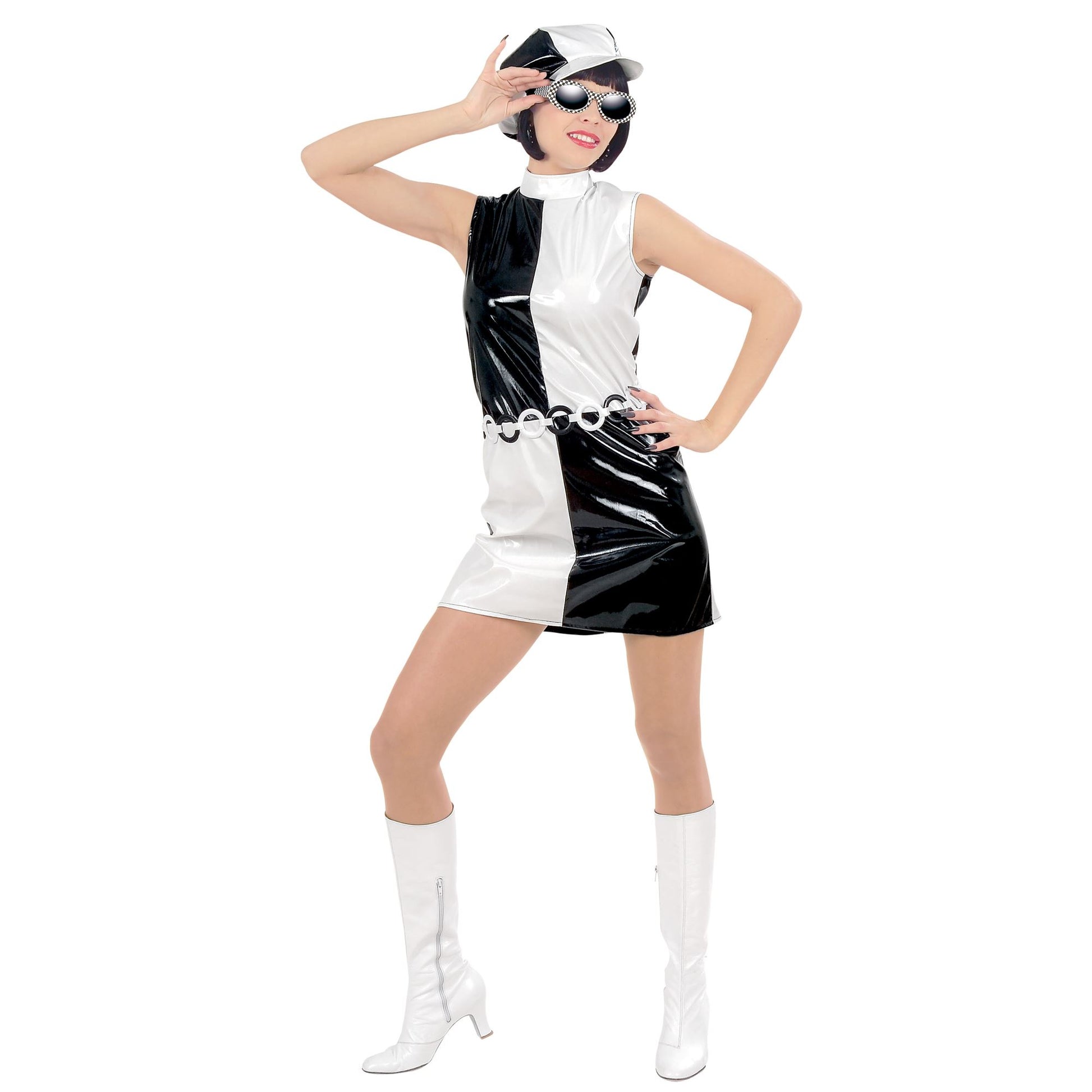"60s/70s MOD" (Kleid, Gürtel, Hut) – Detailansicht