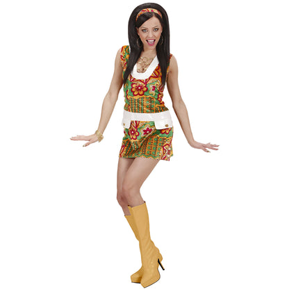 "60s MOD GIRL" aus Samt (Kleid, Stirnband) – Detailansicht