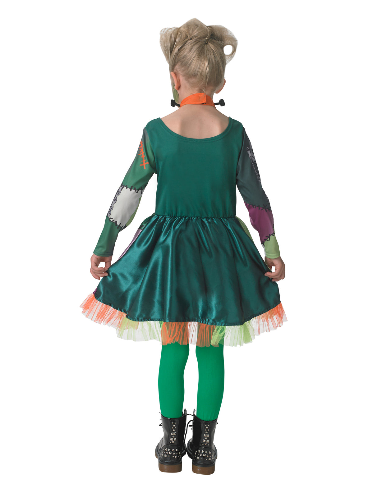 Rubies Frankenstein Kinderkostüm für Mädchen mit Kleid und Choker – Detailansicht