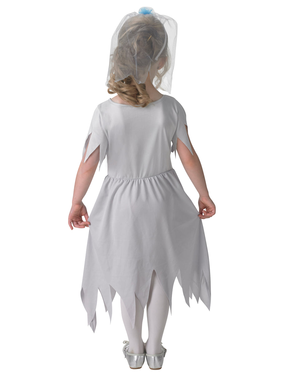 Rubies Dearly Departed Bride Kinderkostüm für Mädchen mit Kleid und Haarreif – Detailansicht