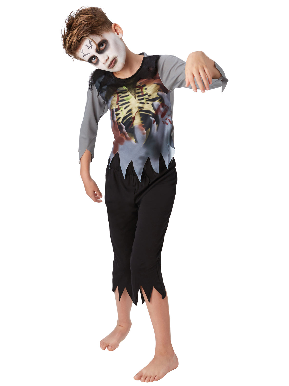 Rubies Zombie-Kinderkostüm für Jungen mit Top und Hose – Produktansicht