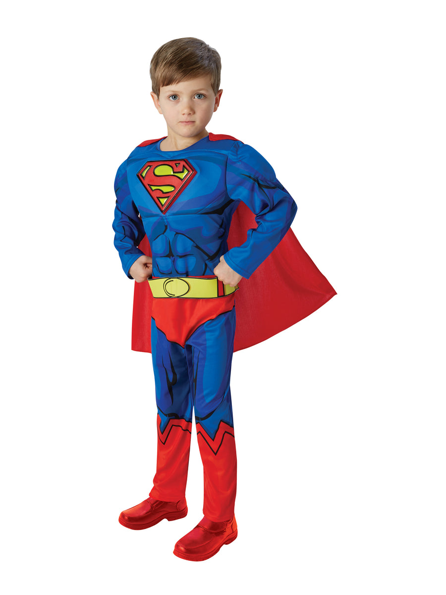 Rubies Superman Deluxe Comic Book Kinderkostüm mit Overall und Umhang