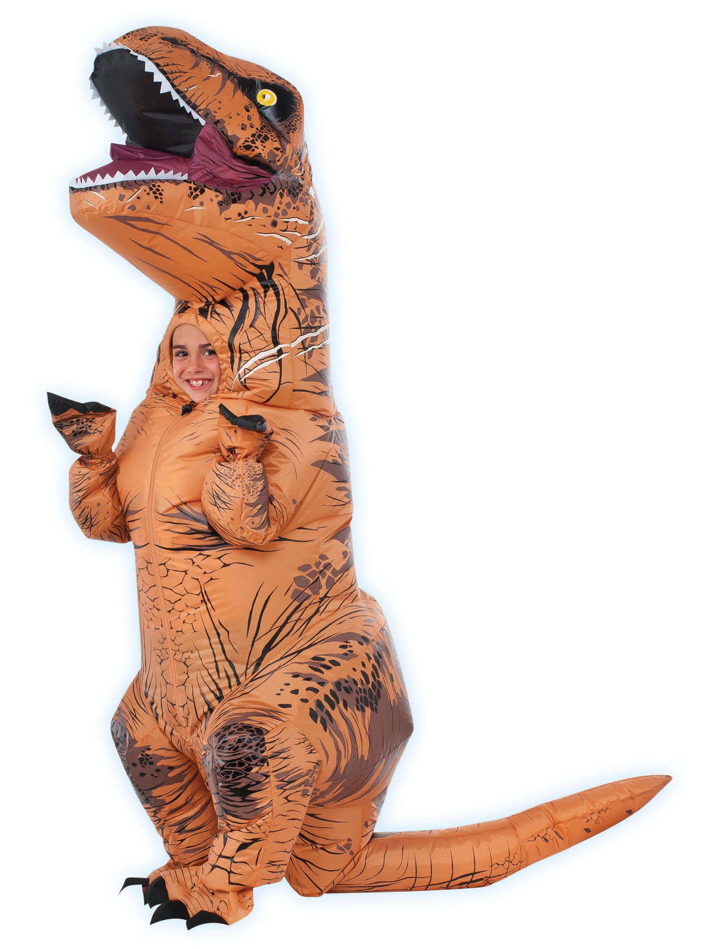 Rubies Jurassic World T-Rex aufblasbares Kinderkostüm – Produktansicht
