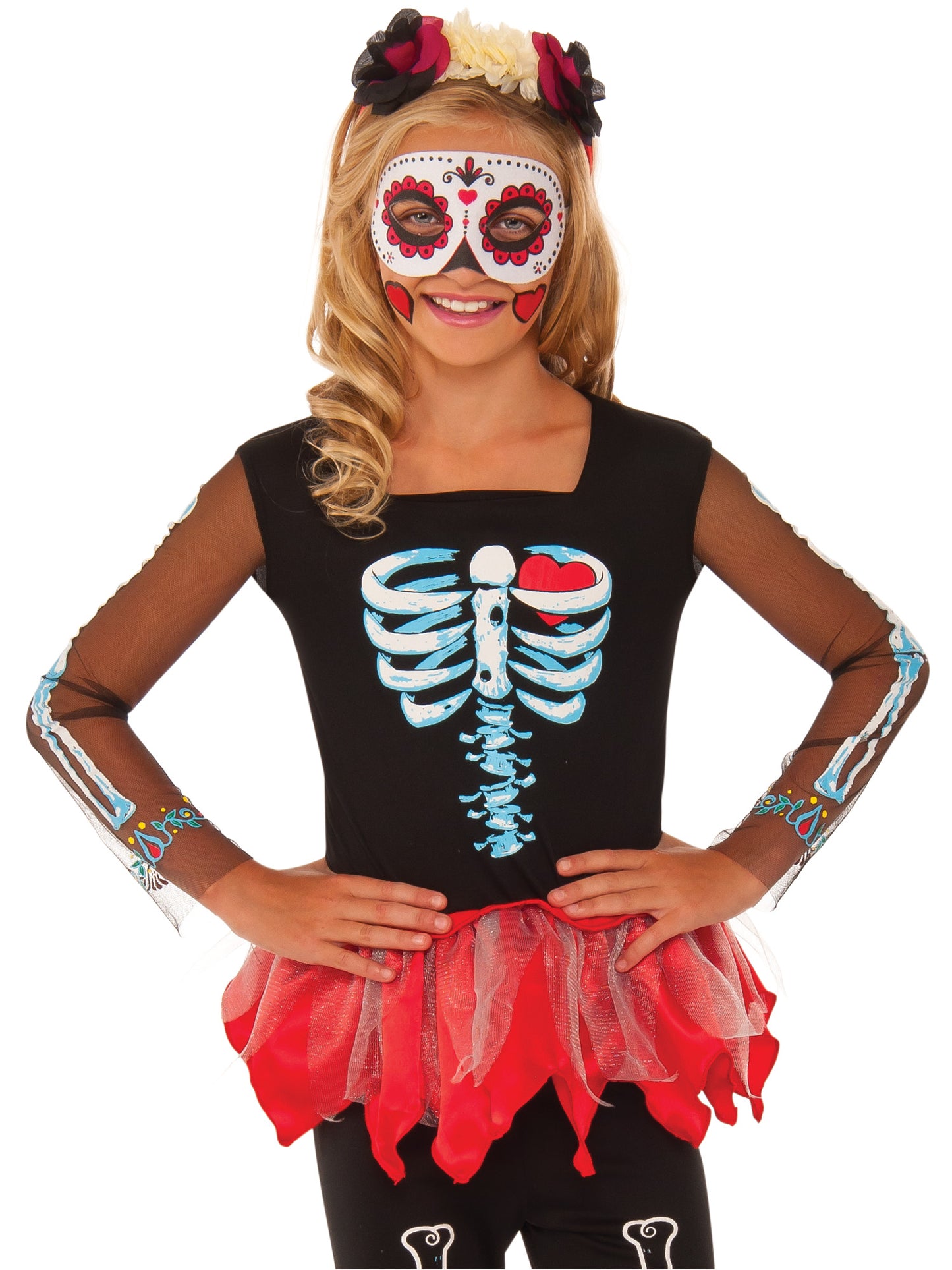 Rubies SKELETON Scared To The Bone Kinderkostüm für Mädchen
