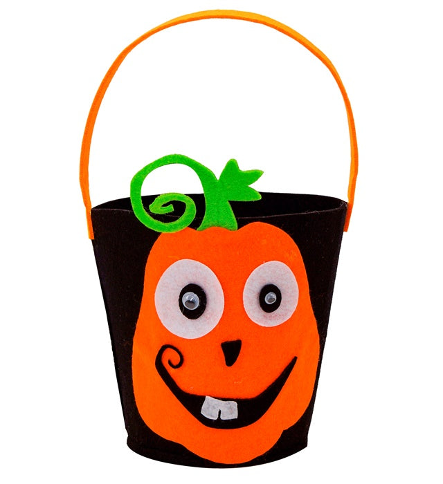 Süßes oder Saures Korb in Kürbisform für Halloween und Fasnacht