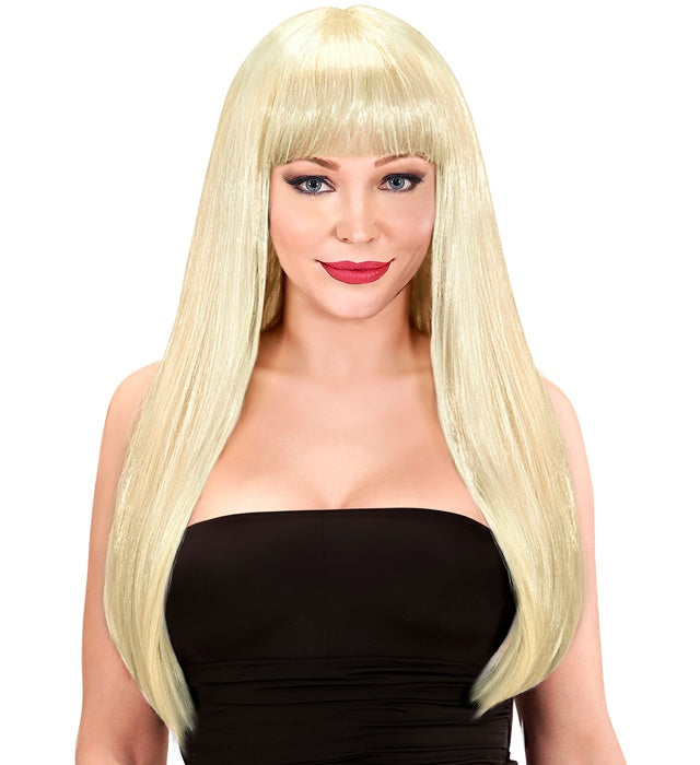 Blonde Fashion-Perücke im natürlichen Look für Fasnacht und Karneval