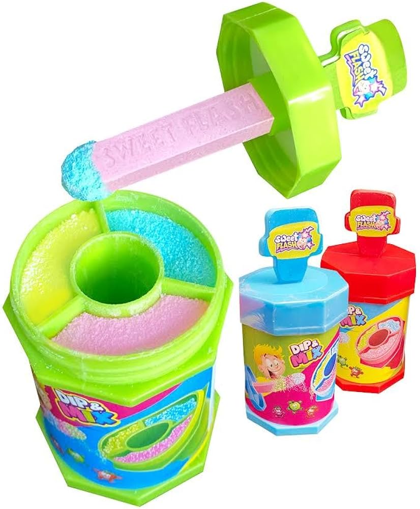 Sweet Flash Dip & Mix Lollipop mit saurem Pulver, 35 g – Detailansicht